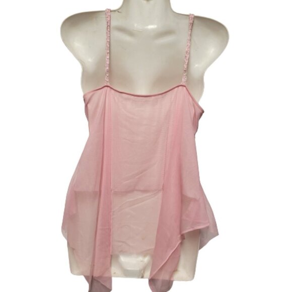 Pink Belly Dance Top Sequin Adjustable Strap Tank Top Spaghetti Strap Top Tunic - Picture 6 of 10